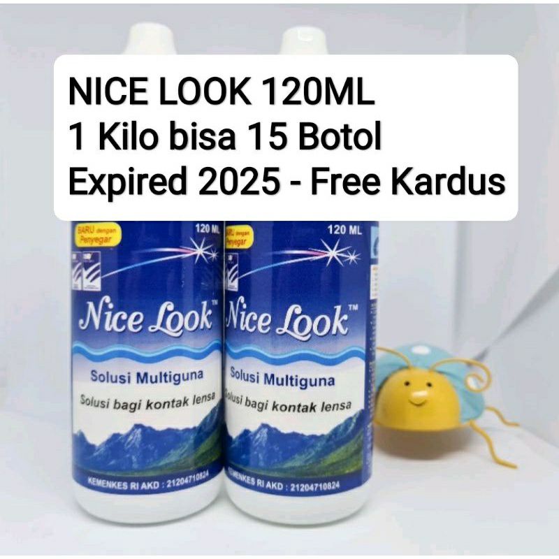Cairan Softlens Nice Look 120 ml /Air Softlens Nice Look /Pembersih Softlens Nice