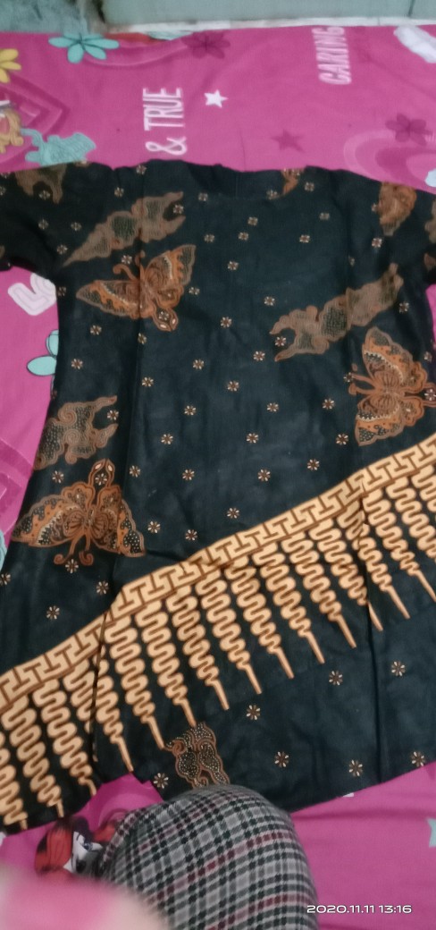 M-l-xl-xxl Batik Tunik Wanita Asj Sa Hrb026 Kenongo Pekalongan Sogan Tulis