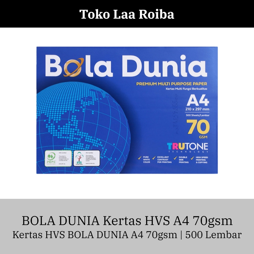 

BOLA DUNIA Kertas HVS A4 70gsm