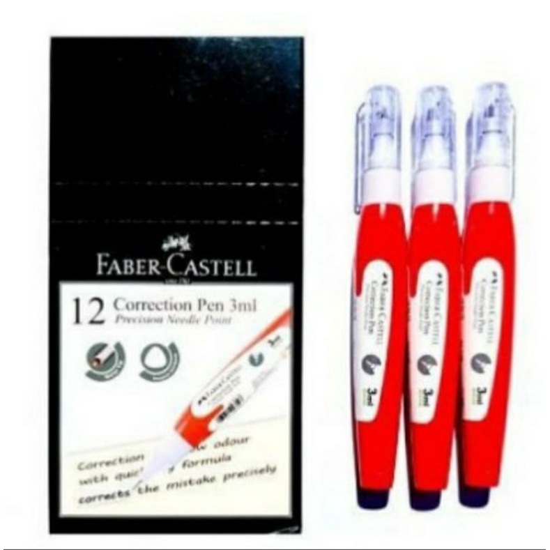 

Correction Pen 3 ml Faber Castell Tipe Ex penghapus pen Original