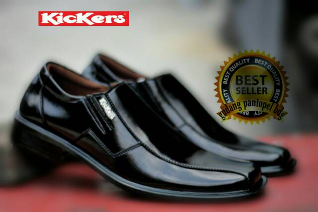 Sepatu Kerja Pria Murah Kickers Pantofel Swedian Leather Terbaru Formal Hitam Kantor Pesta