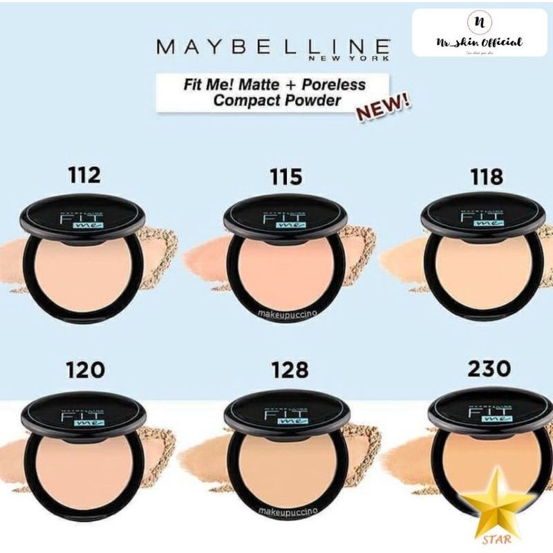 ORIGINAL Maybelline Fit Me Matte + Poreless Compact Powder Bedak