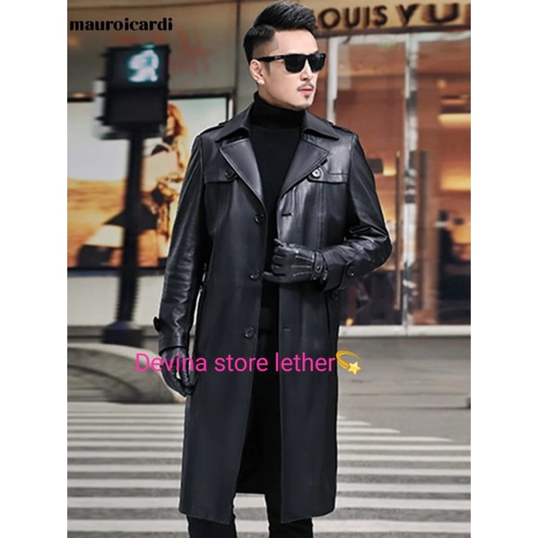 Jubah coat pria/Jubah coat kulit sintetis/jaket coat pria/blazer coat pria/jas pria coat/jaket pria 