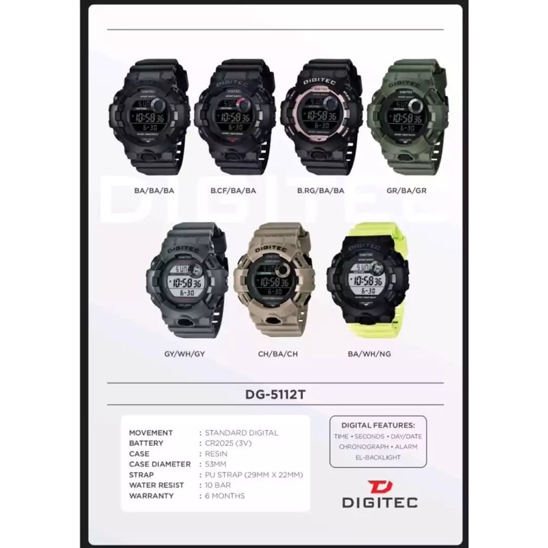 Jam Tangan Digitec DG5112T / DG5112 Original