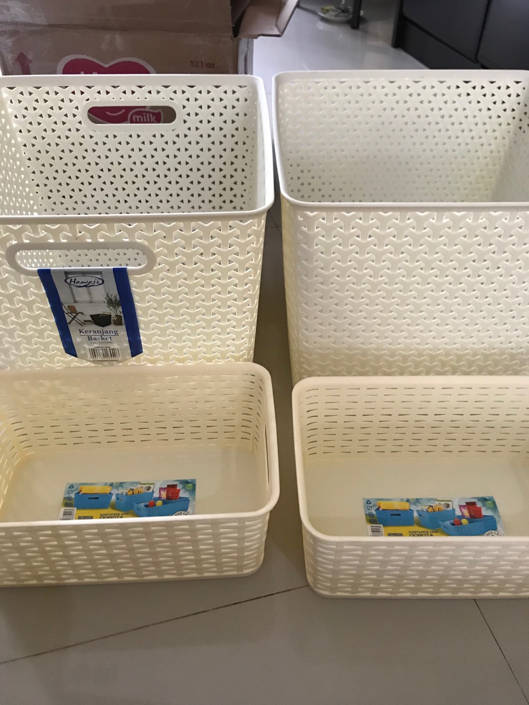 Keranjang Segi Cestino Plastik Keranjang Basket Serbaguna Hawaii 6440