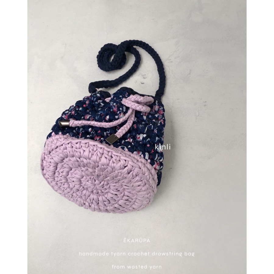 ekarupa one of a kind handmade tshirt yarn crochet bag tas rajut