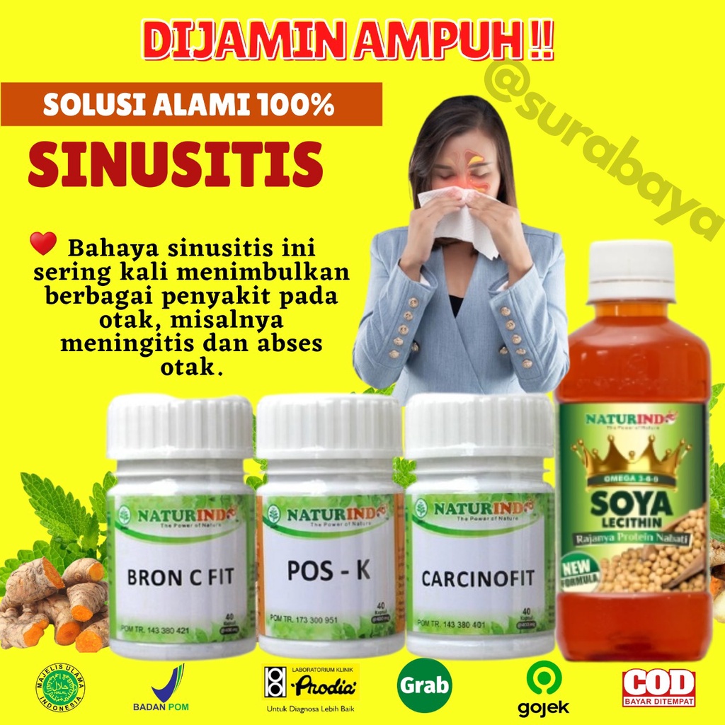 Jual OBAT SINUSITIS AKUT KRONIS HIDUNG BERLENDIR GATAL MENAHUN OBAT