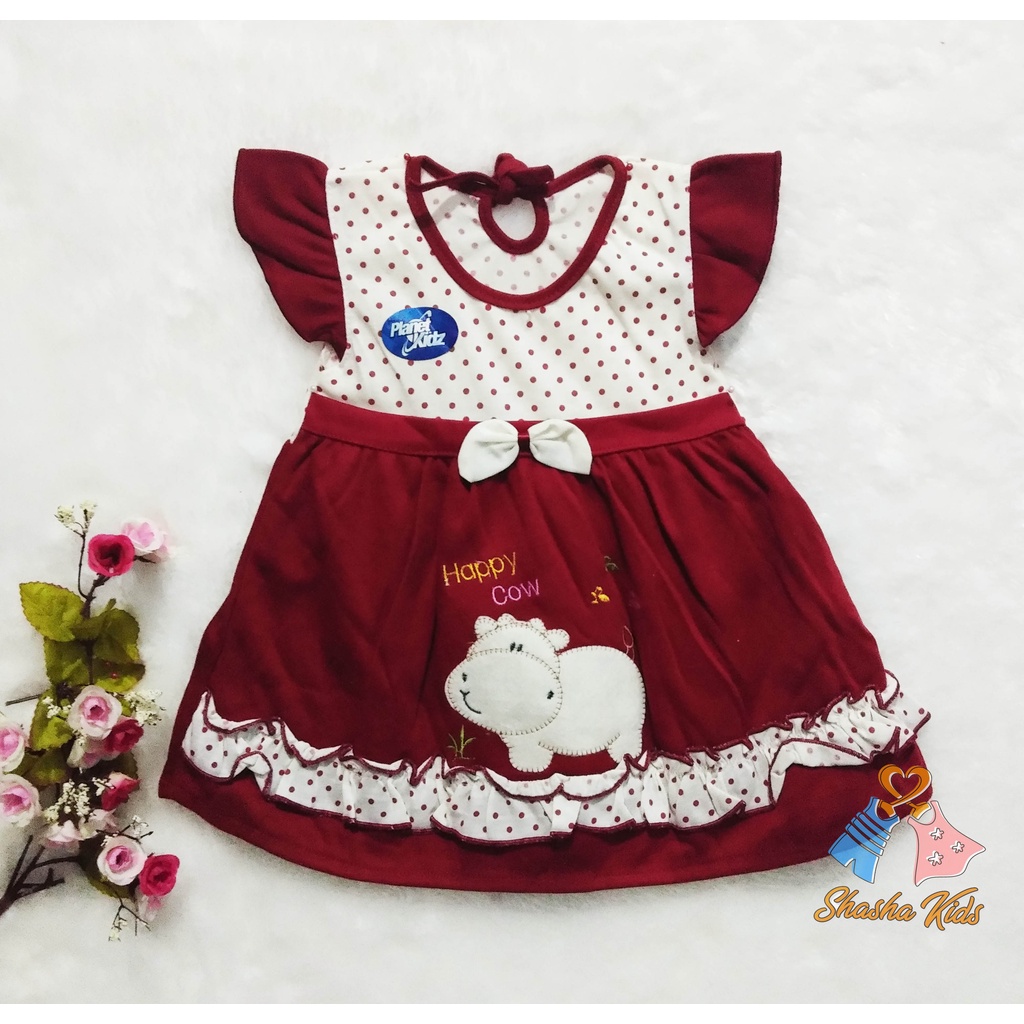 [L-09] Baju Bayi Perempuan/Setelan  Bayi Perempuan Planet Kids cantik  motif lucu  3-9 bln