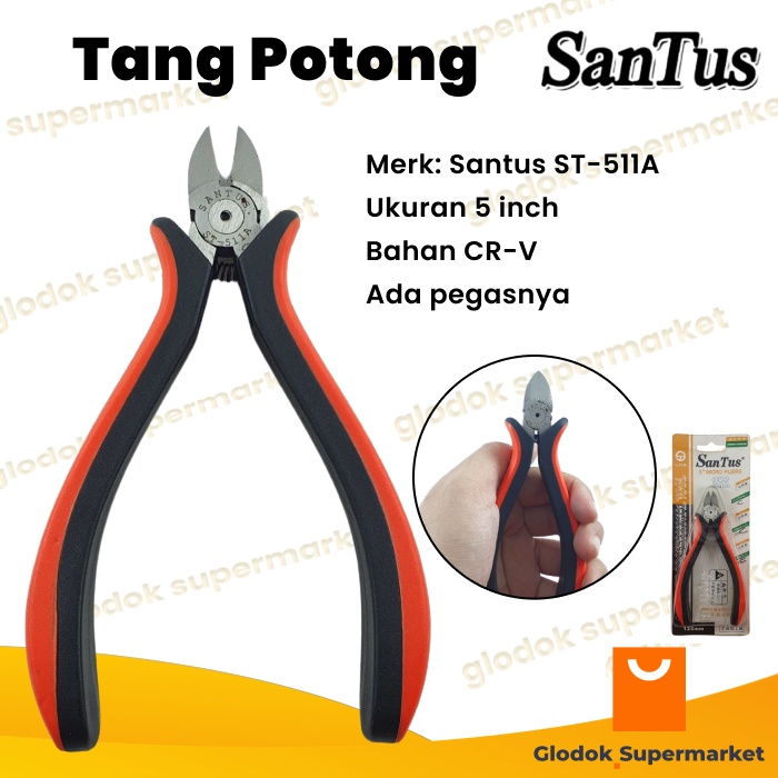 Tang Potong 5 inch Santus Micro Plier 125m ST-511A