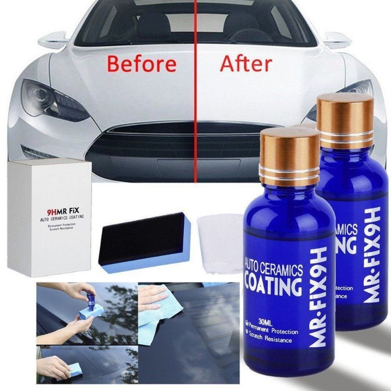 Premium Nano Ceramic Coating 9H 30 ml Original Mr Fix Cairan Pelindung Cat Mobil Motor Helm