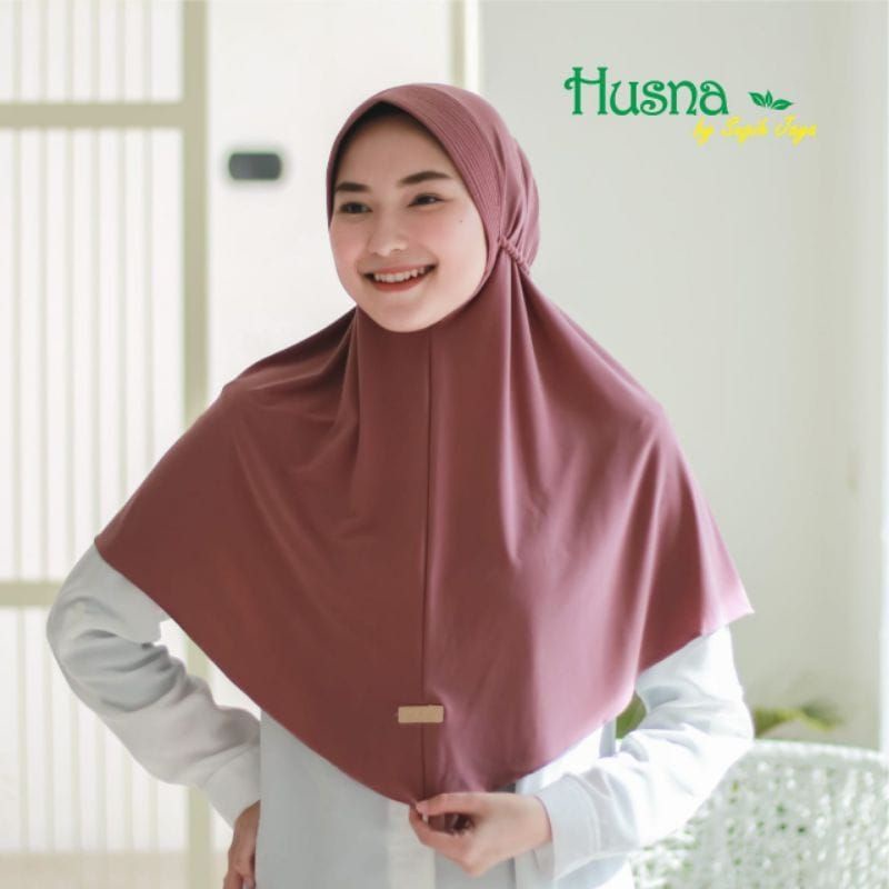 Jilbab Khimar Instan Simple Ropel Husna Ori Husna