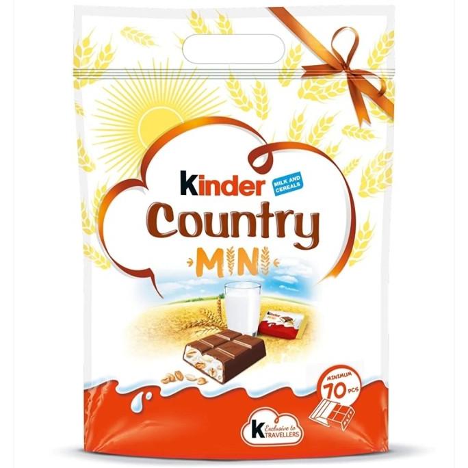 

KINDER Country Mini Chocolate Milk and Cereals Isi 70 Pcs