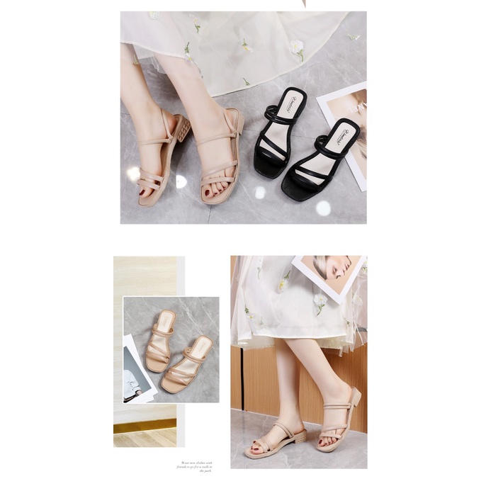 Wonderly Sandal Tali Wanita Wedges 713-1 PVC