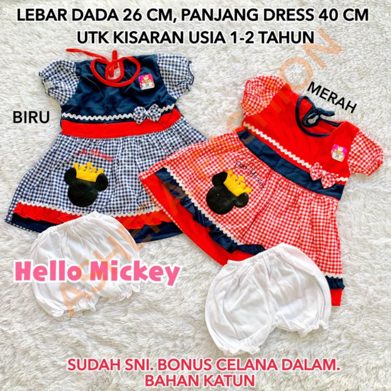 DRESS YLIN Y-LIN ANAK PEREMPUAN CEWEK BATITA 1 2 TAHUN ROK LUCU KATUN SNI MURAH BAGUS ADEM LEMBUT