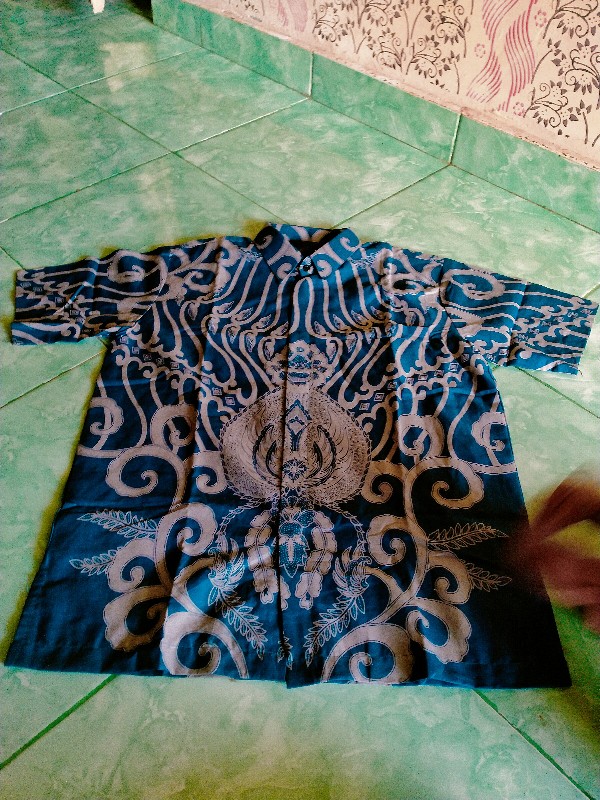 Kamandanu Blue Kemeja Batik Pria Full Furing Katun Primisima