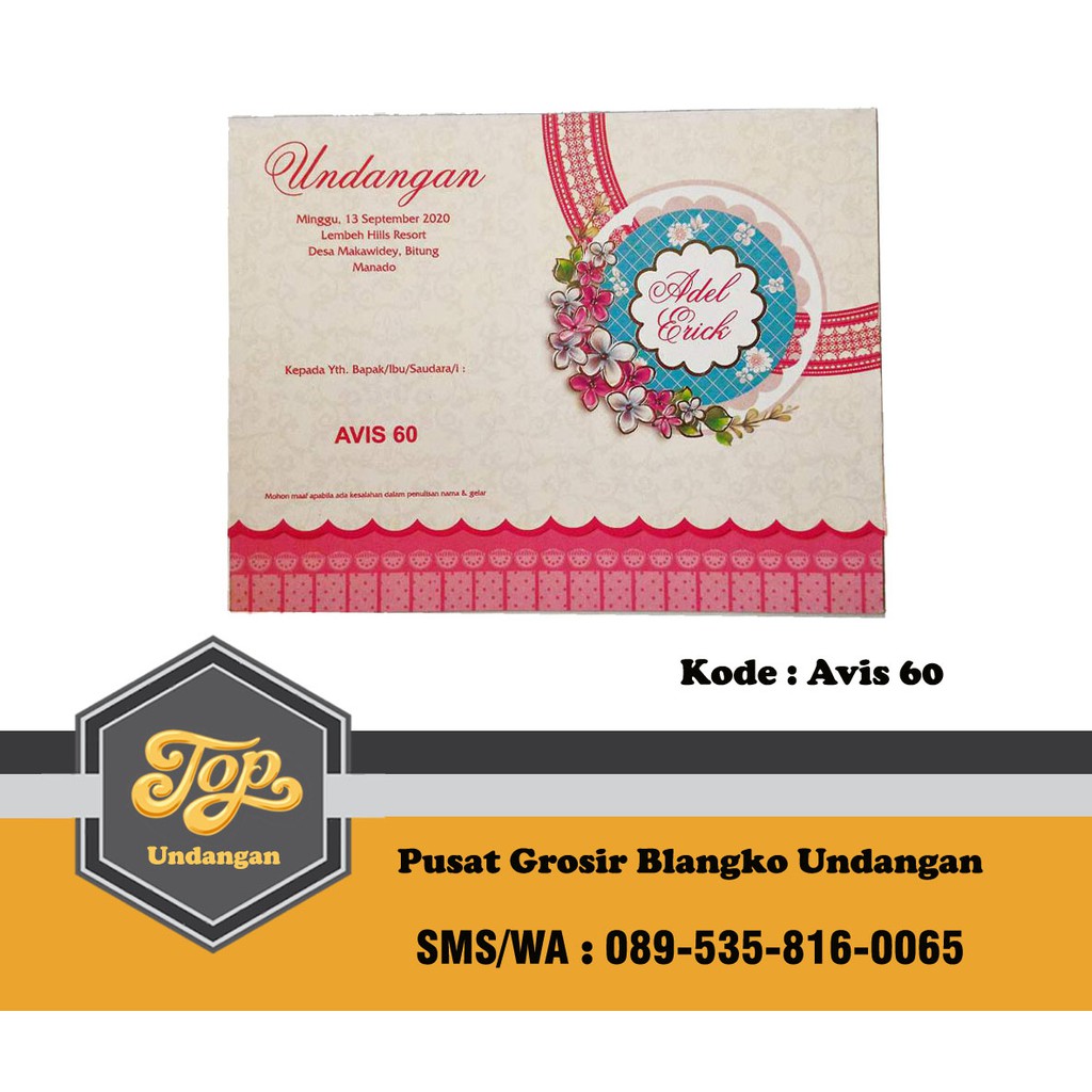 Blangko Undangan Avis 66 Harga Murah Isi 100 Shopee Indonesia