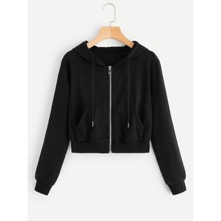 cropped zip up hoodie