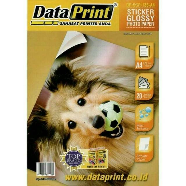

Kertas Foto Data Print Sticker / Stiker Glossy Photo Paper 135gsm A4