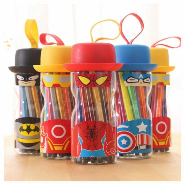 

Spidol Set 12 Warna Superhero