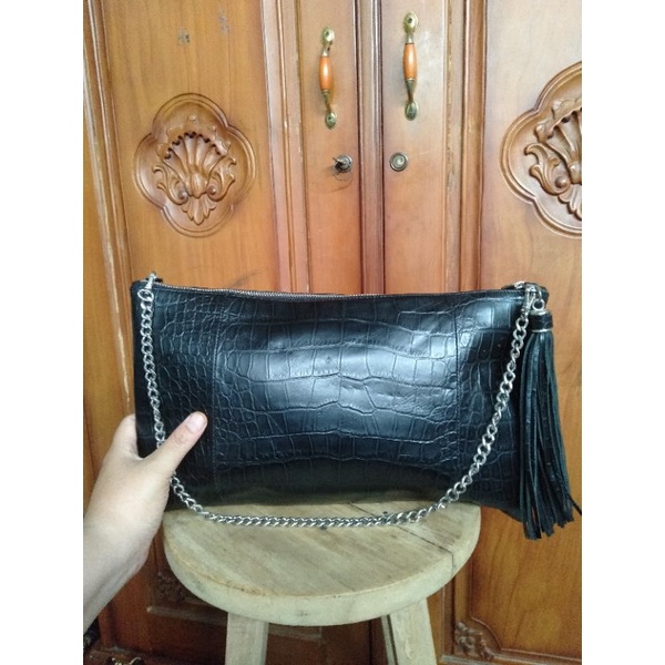 shoulder bag kulit asli helena croco