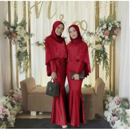 Baju Gamis Muslim Terbaru 2020 2021 Model Baju Pesta Wanita kekinian Bahan Saten Kondangan remaja