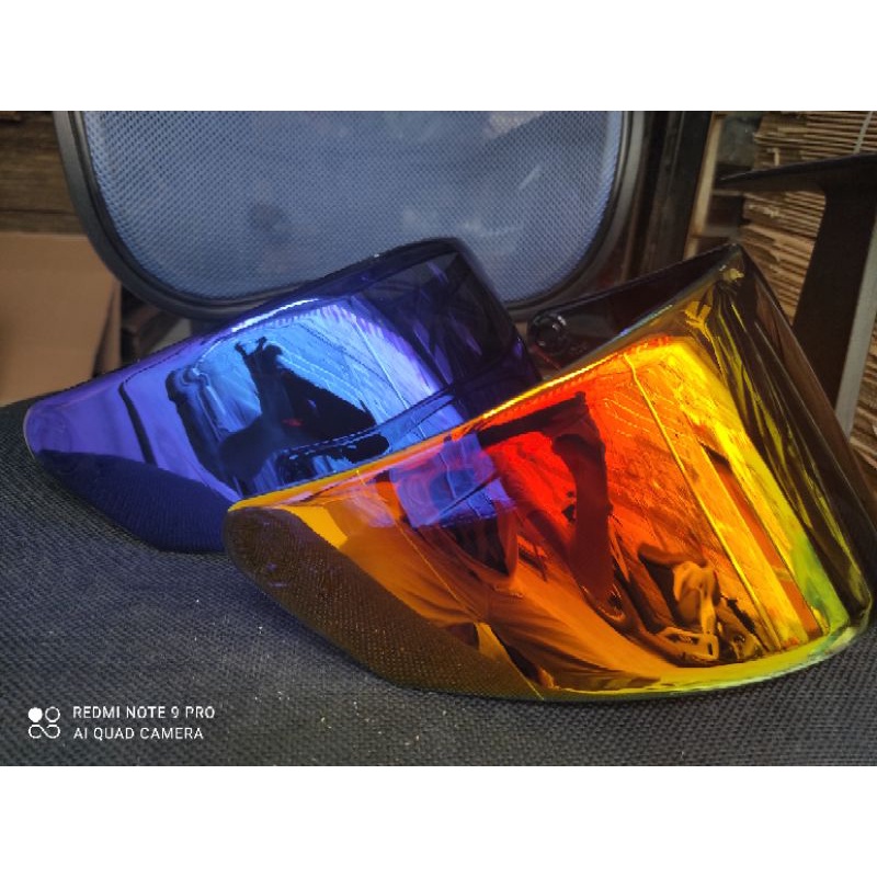 VISOR KYT NFR  NX RACE FLAT IRIDIUM BLUE RED