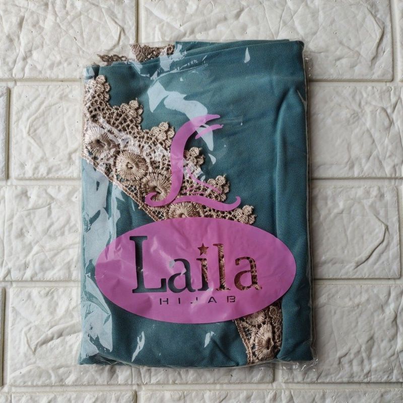 JILBAB INSTAN CASIL LAILA LIST TEPI FULL RENDA-Wardah
