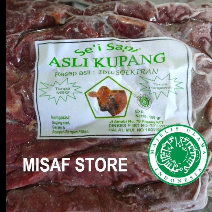 

Sei Sapi / Sapi Asap Asli Kupang (NTT) resep Ibu SOEKIRAN 1/2 kg - BARU