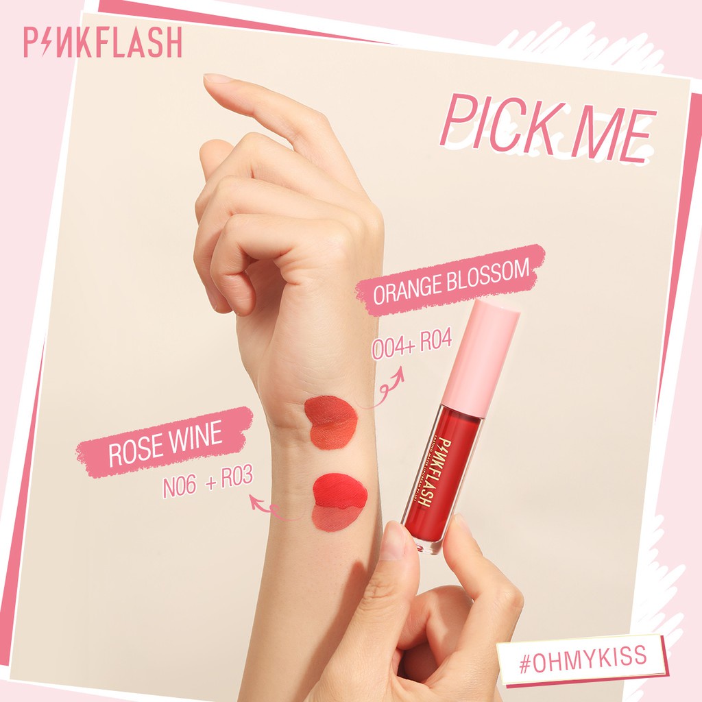 Pinkflash Lasting Matte Lip Cream - Pinkflash All Day Matte Moist Lipstick Original BPOM