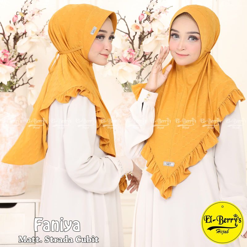 [Ori El_berry's]••FANIYA••jilbab jnstan jersey strada cubit••hijab bergo pet tali rempel