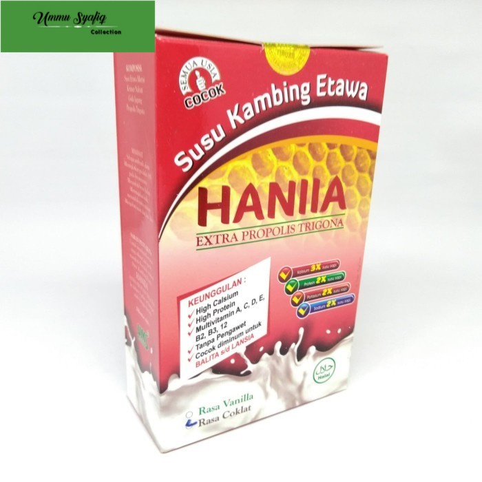 

Susu Kambing Etawa Extra Propolis Trigona HANIIA - Rasa Coklat