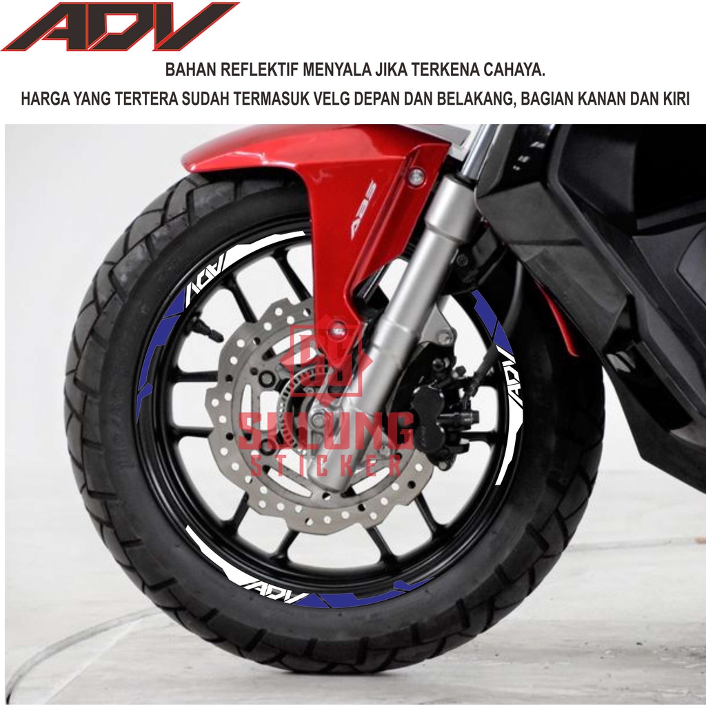 Stiker Cutting Lis Velg Motor Honda All ADV Sticker Pelek Keren Aksesoris Terbaru