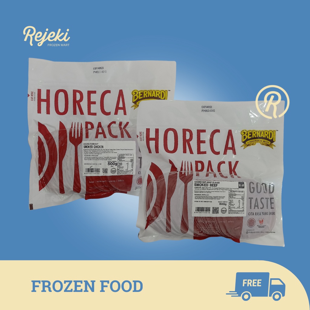 

Bernardi Horeca Smoked Beef & Chicken 500gr - Rejeki Frozen Mart