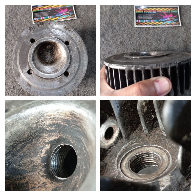 Head silinder cop busi vespa px ps super sprint original copotan