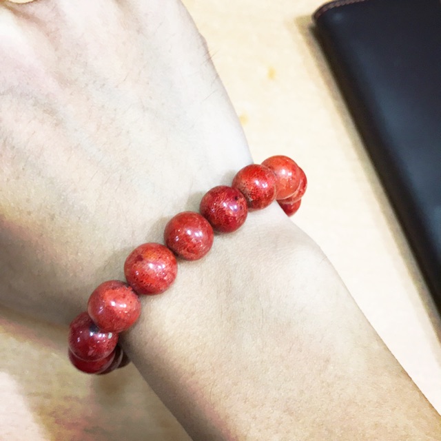 Gelang Batu Akik Marjan (Red Coral) ASLI ORIGINAL Alam Natural