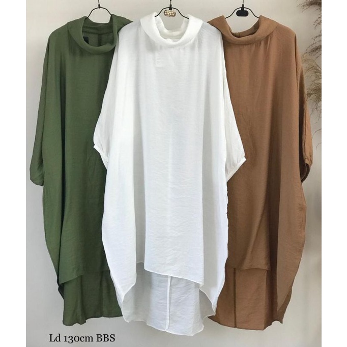 Tunik Raja polos kerah bulat