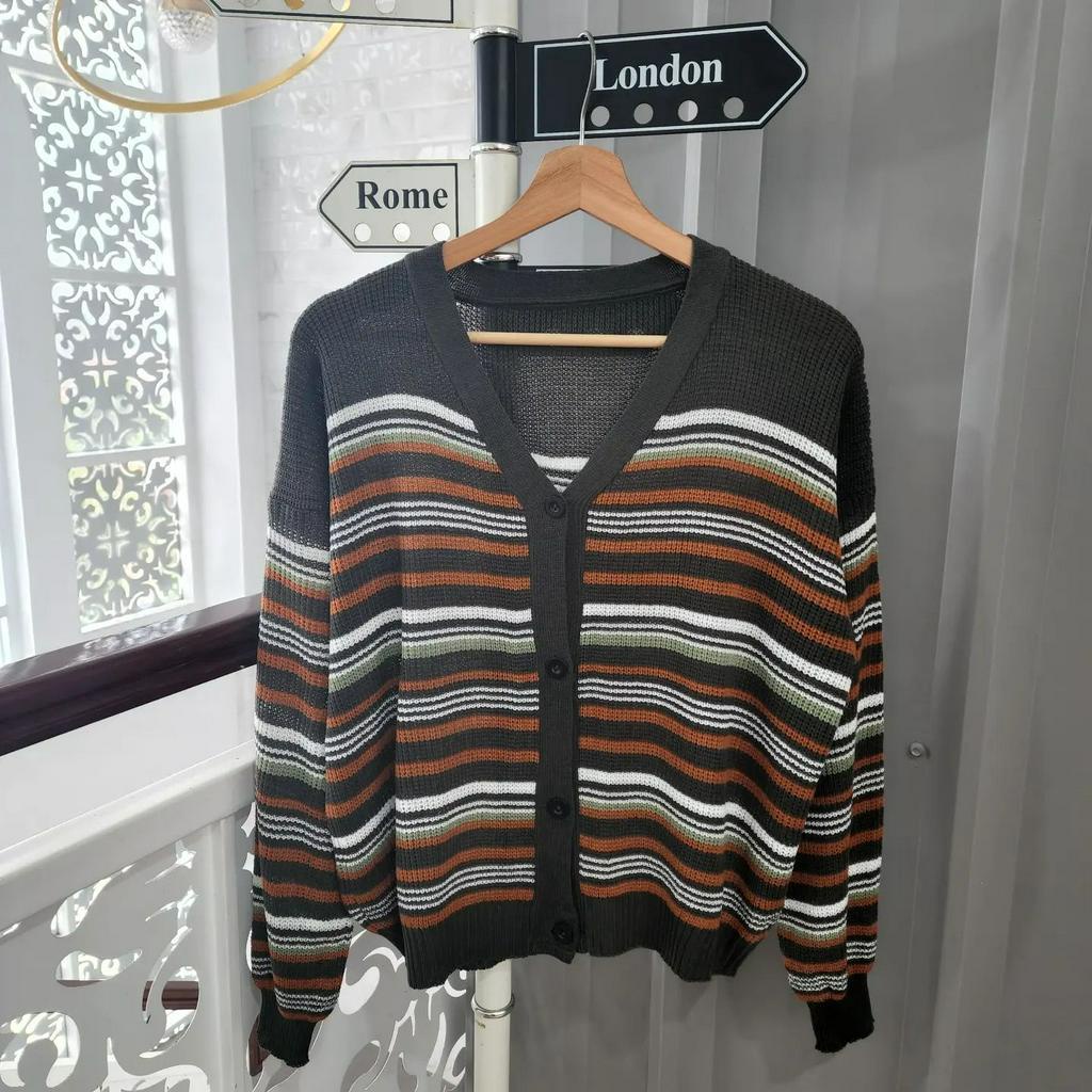 [CYC | COD] REALPICT | Outwear Teracota Outher Cardy Rajut | Knit Outer Crop Wanita Balon Trendy Murah