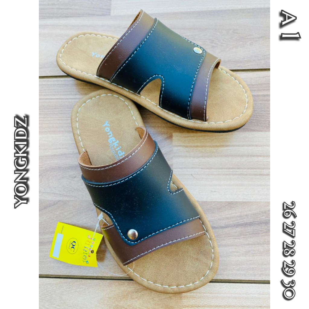 sandal anak slop coklat clasic