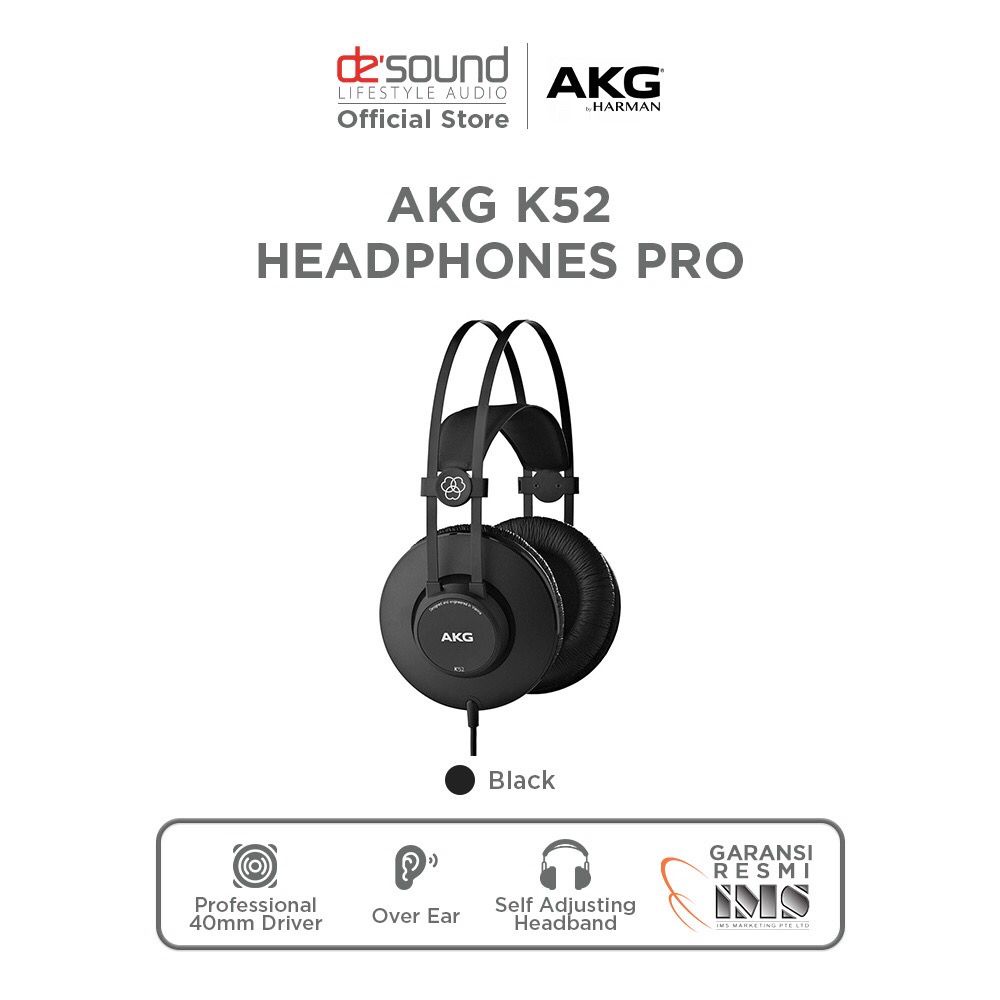 AKG K52 Headphones Pro - Black