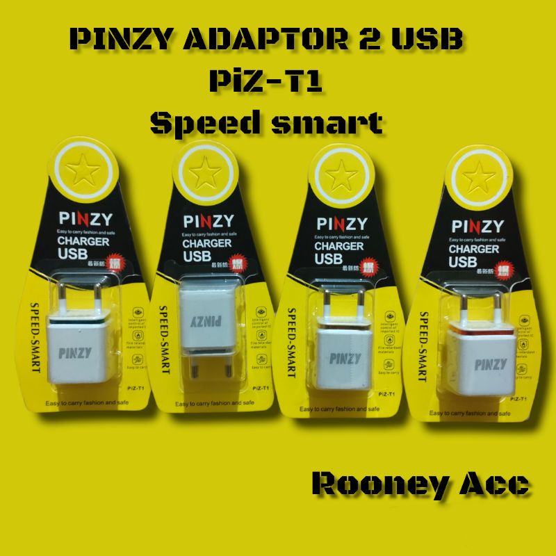 BATOK CES/ADAPTOR CHARGER PINZY T1 2 USB port/SPEED AND SMART PINZY CHARGER 2 PORT T1 SERIES