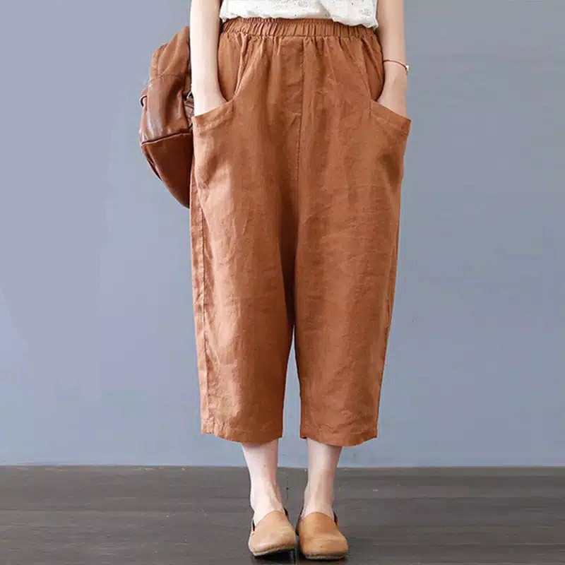 CELANA WANITA JUMBO WILOW PANTS WANITA CELANA SASHA CORP SAKU DEPAN CELANA JUMBO / HINATA PANTS