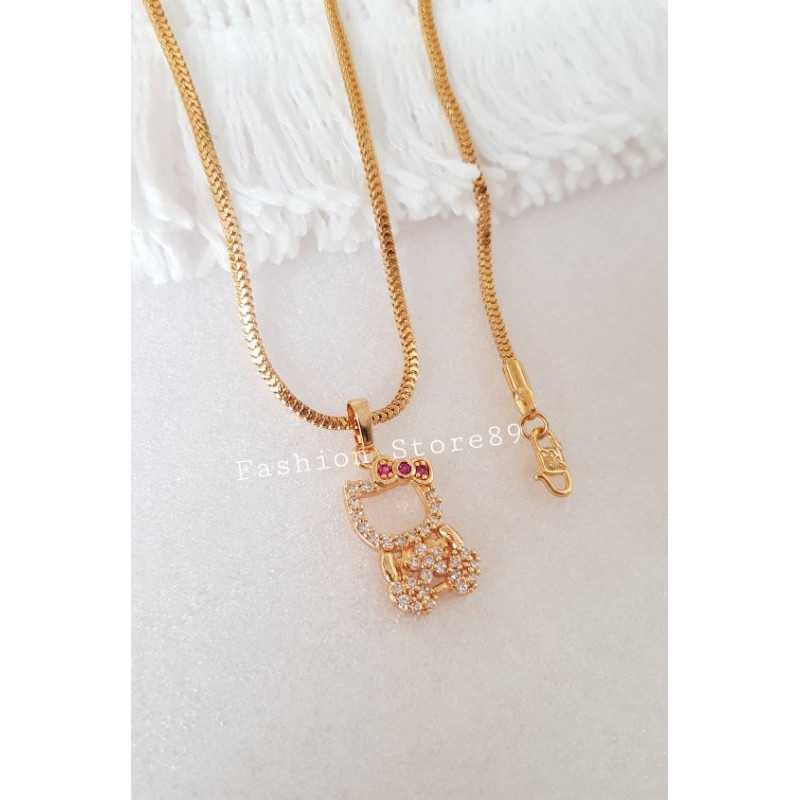 Kalung Kitty Dewasa Anak Xuping Import perhiasan lapis emas xuping fashion kitty dewasa anak