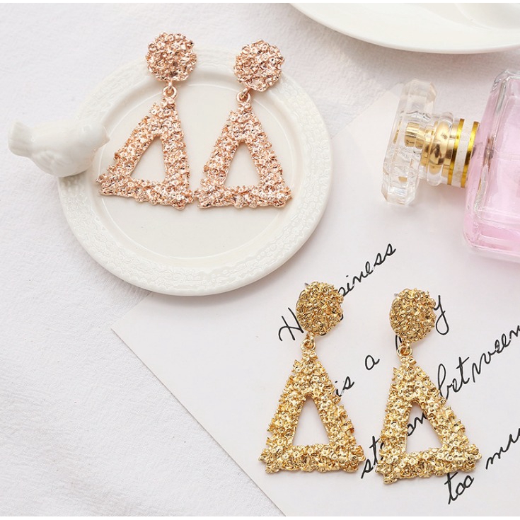 OSM - F629 Anting Ala Korea Segitiga / Anting Paduan Segitiga Anting / Aksesoris Fashion-6