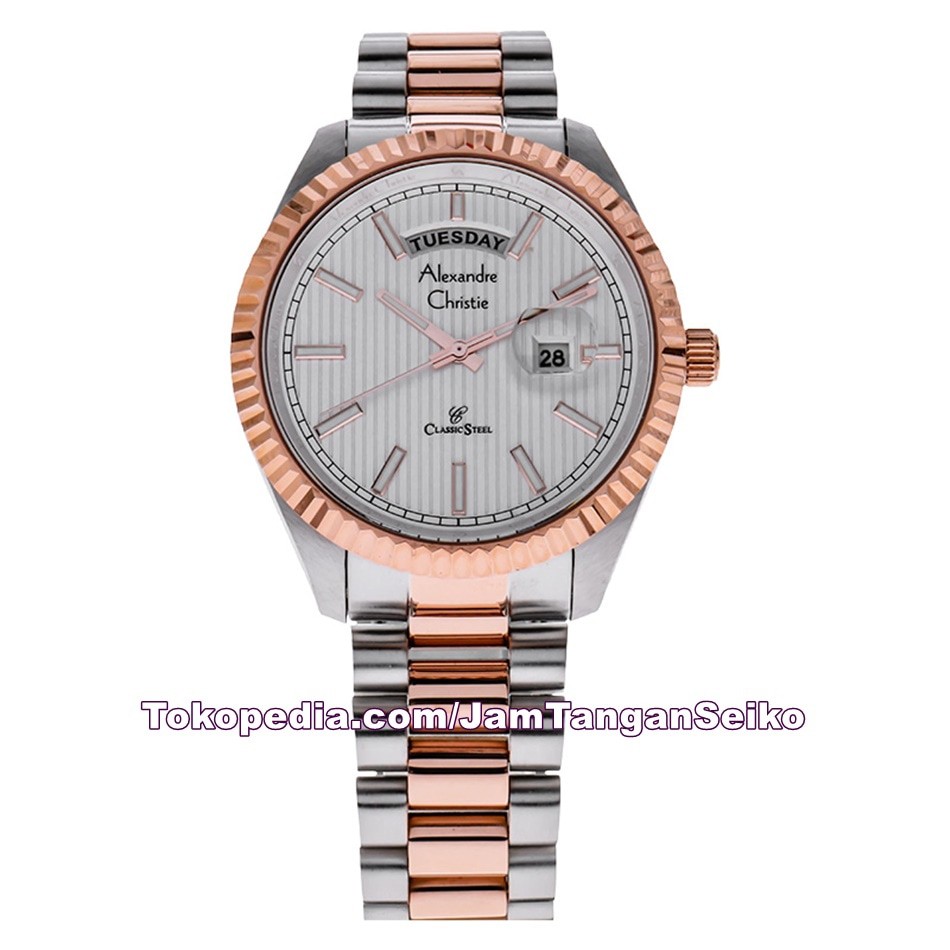 Jam Tangan Pria Alexandre Christie AC 5004 ME BTRSL Original Stainless