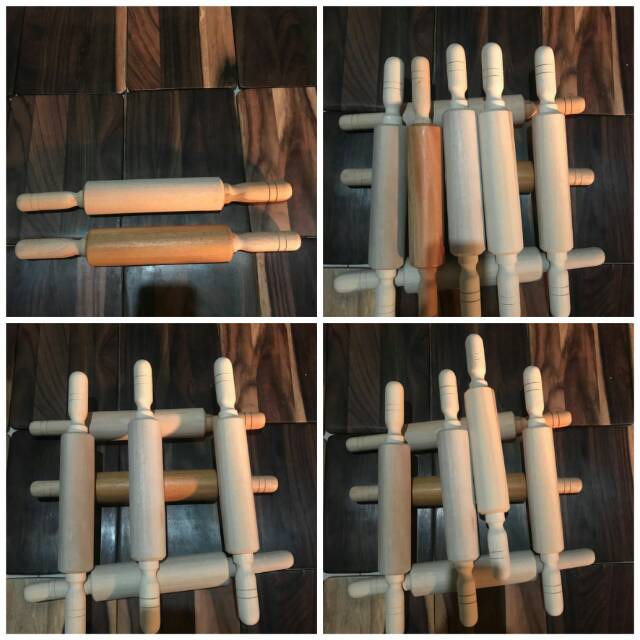 rolling pin kayu putar gilingan penggilas adonan gilingan penggilas kayu putar
