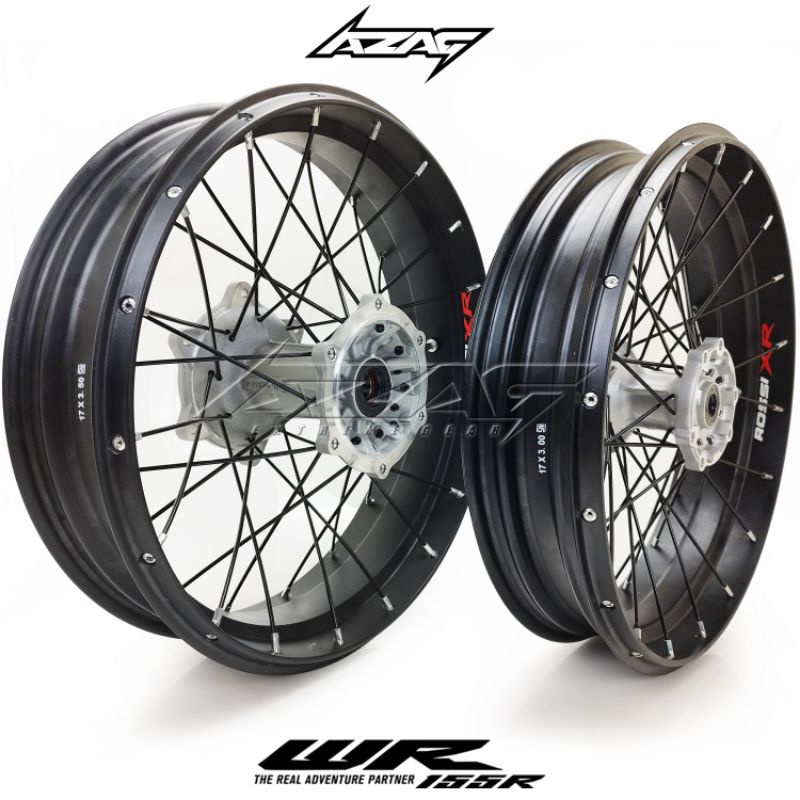 VELG SET SUPERMOTO YAMAHA WR 155 VELG ROSSI XR TUBLESS 17/300-17/350
