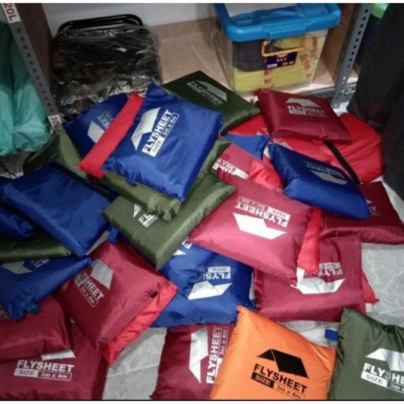 FLYSHEET TENDA UKURAN 2x3 - 3x3 - 3x4 WATERPROOF