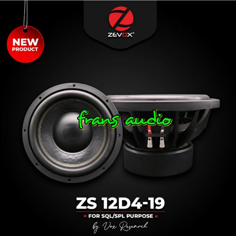 Subwoofer Zevox ZS 12D419 SQL SPL subwofer Zs12D4 19 by vox research