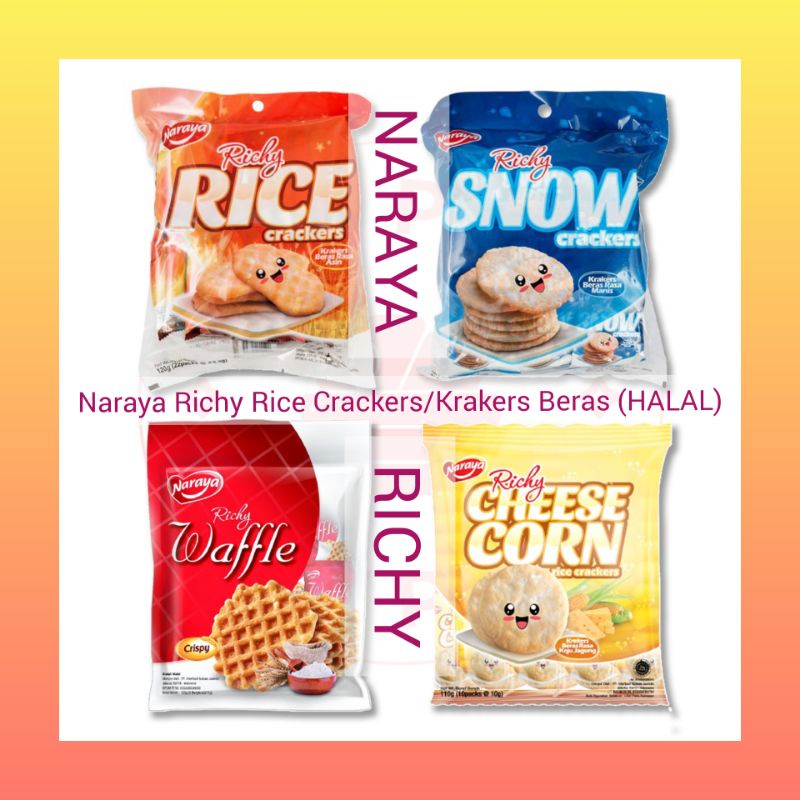 

Naraya Richy Rice Crackers/Krakers Beras - Semua Varian Richy