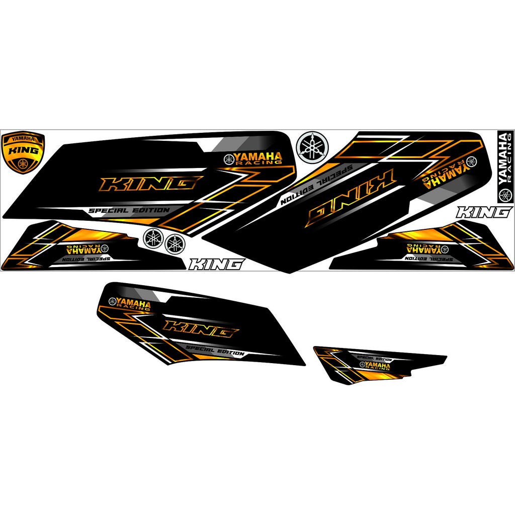 STRIPING RX KING MOTIF GOLD VARIASI-STICKER STRIPING KING VARIASI